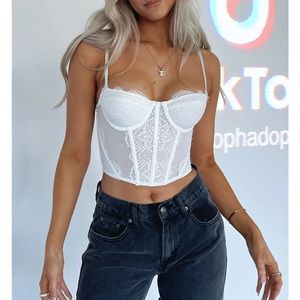 White Fox corset top